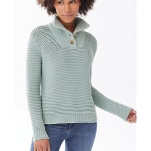 Alice Walk The Cotton Weekender Sweater in Sage Green Sz. M